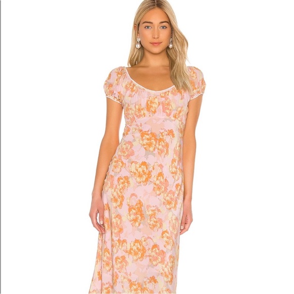 ASTR the Label Caprice Midi Dress in Pink Papaya Floral - Picture 4 of 6